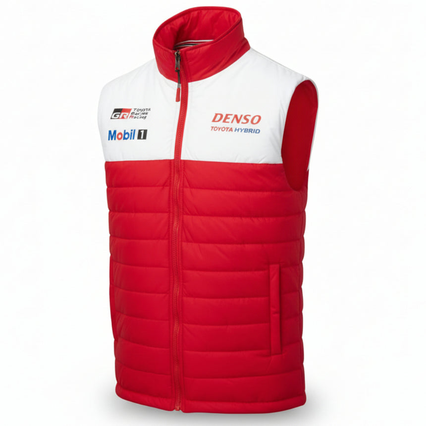 Toyota Gazoo Racing Team WRC Official Red/White Padded Gilet Jacket
