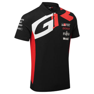 Toyota Gazoo Racing Official WRC Black Team Large Front Logo Polo Tee Shirt