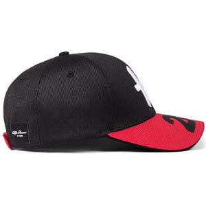Alfa Romeo Official Zhou 24 Driver Cap Curved Brim | Cap (Black/Red)