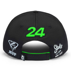 Stake F1 Team Kick Sauber Black/Green Guanyu Zhou #24 Baseball Cap