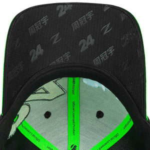 Stake F1 Team Kick Sauber Black/Green Guanyu Zhou #24 Baseball Cap