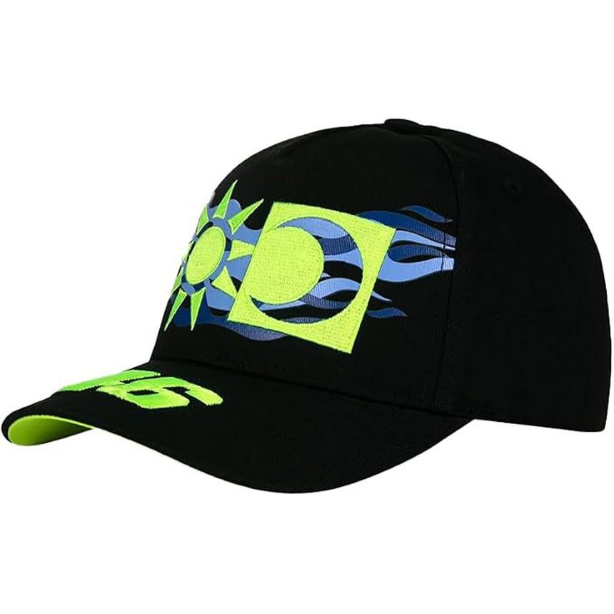 Valentino Rossi VR46 WRT Sun & Moon Official Kids Black Baseball Cap