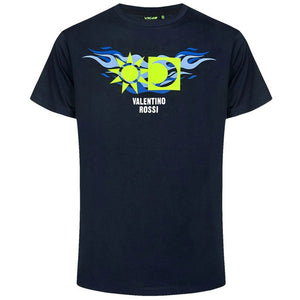 Valentino Rossi VR46 WRT Team Navy Sun & Moon Logo Tee Shirt
