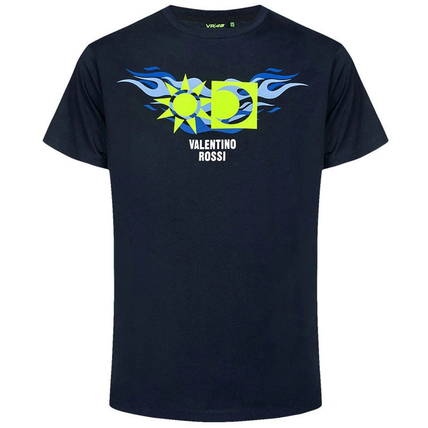 Valentino Rossi VR46 WRT Team Navy Sun & Moon Logo Tee Shirt