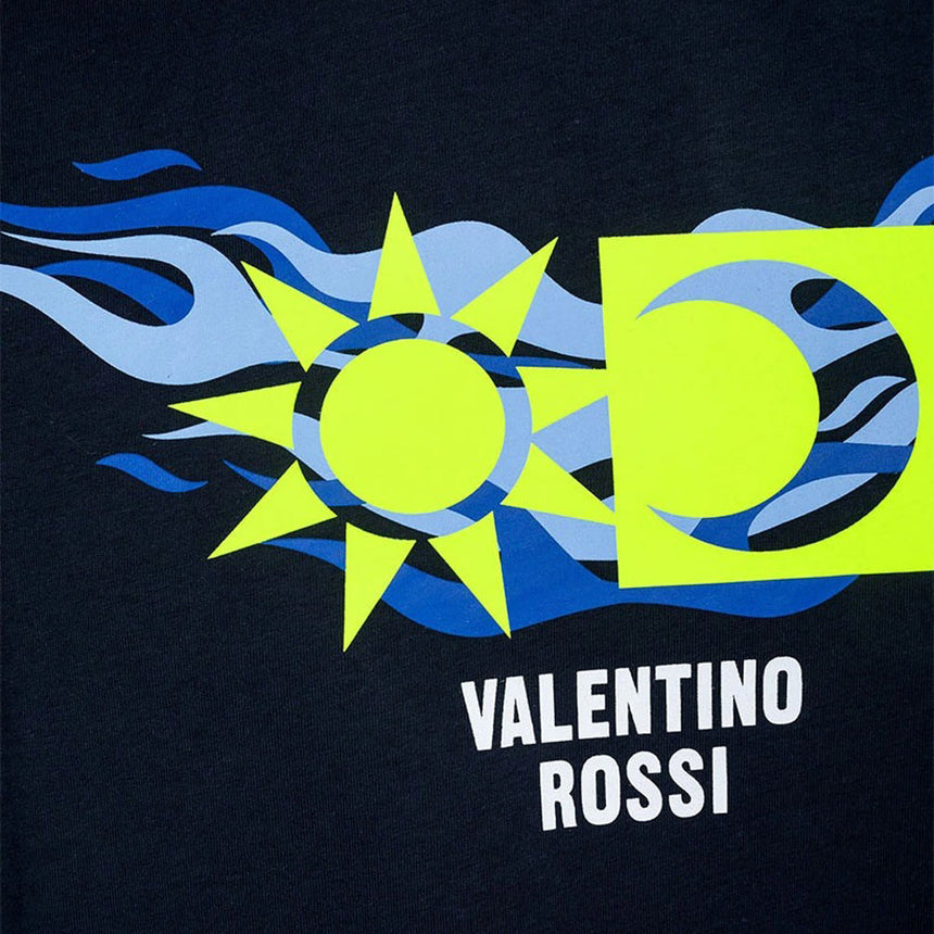 Valentino Rossi VR46 WRT Team Navy Sun & Moon Logo Tee Shirt