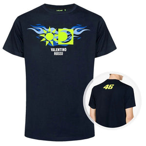 Valentino Rossi VR46 WRT Team Navy Sun & Moon Logo Tee Shirt