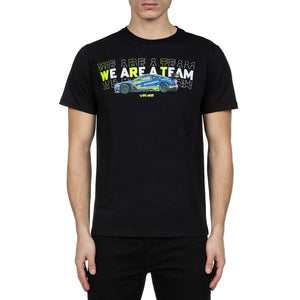 Valentino Rossi VR46 WRT Team Black Front Print Fanwear Tee Shirt