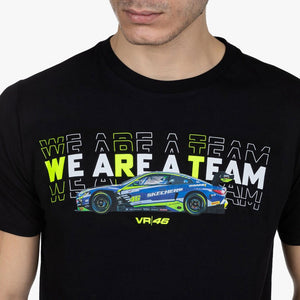 Valentino Rossi VR46 WRT Team Black Front Print Fanwear Tee Shirt