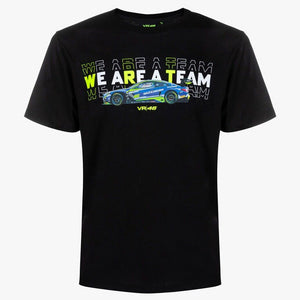 Valentino Rossi VR46 WRT Team Black Front Print Fanwear Tee Shirt
