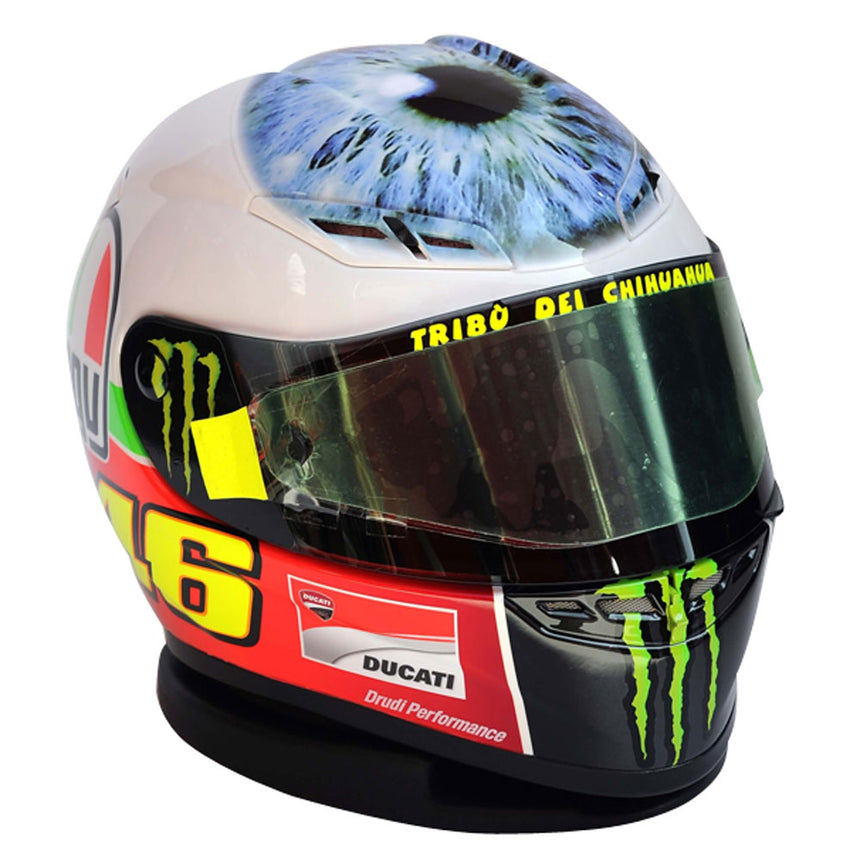 Valentino Rossi VR46 Replica 1:5 Scale Mini Helmet Mugello 2011