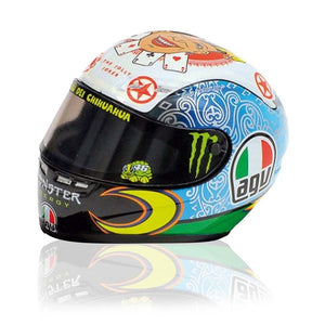 Valentino Rossi VR46 Replica 1:5 Scale Mini Helmet Mugello 2010