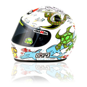 Valentino Rossi VR46 Replica 1:5 Scale Mini Helmet Valencia 2005