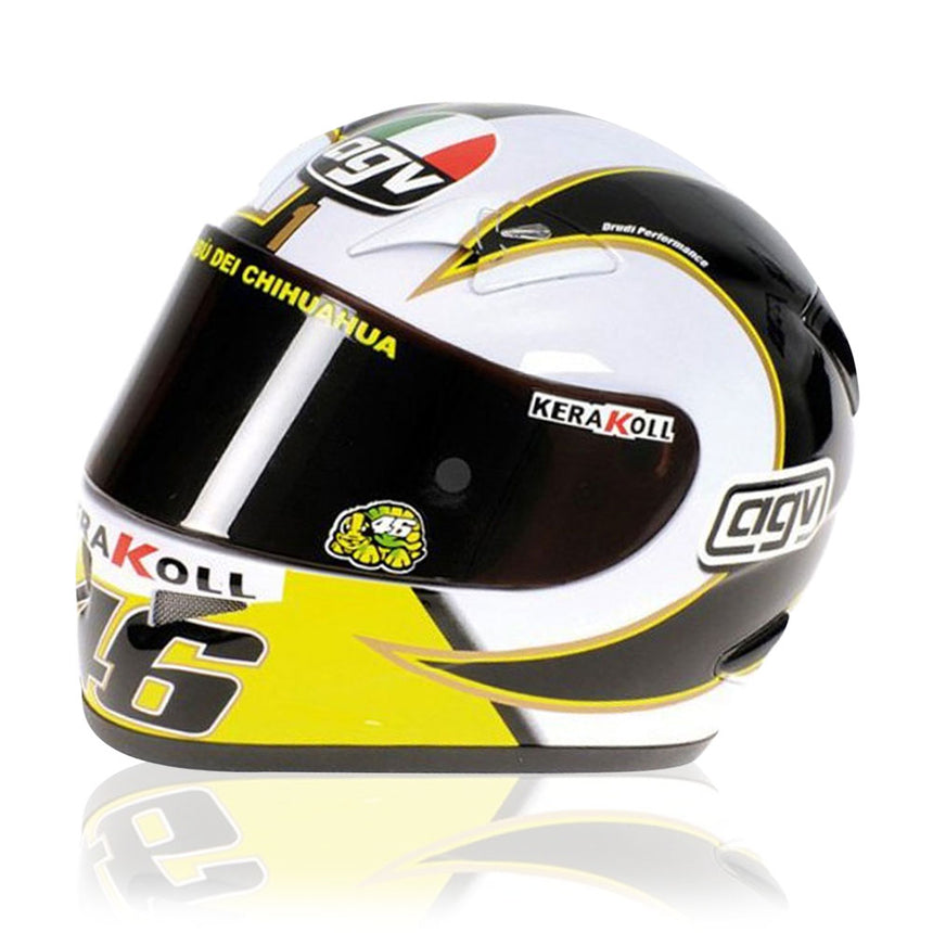 Valentino Rossi VR46 Replica 1:5 Scale Mini Helmet Season (First 6 GP) 2006