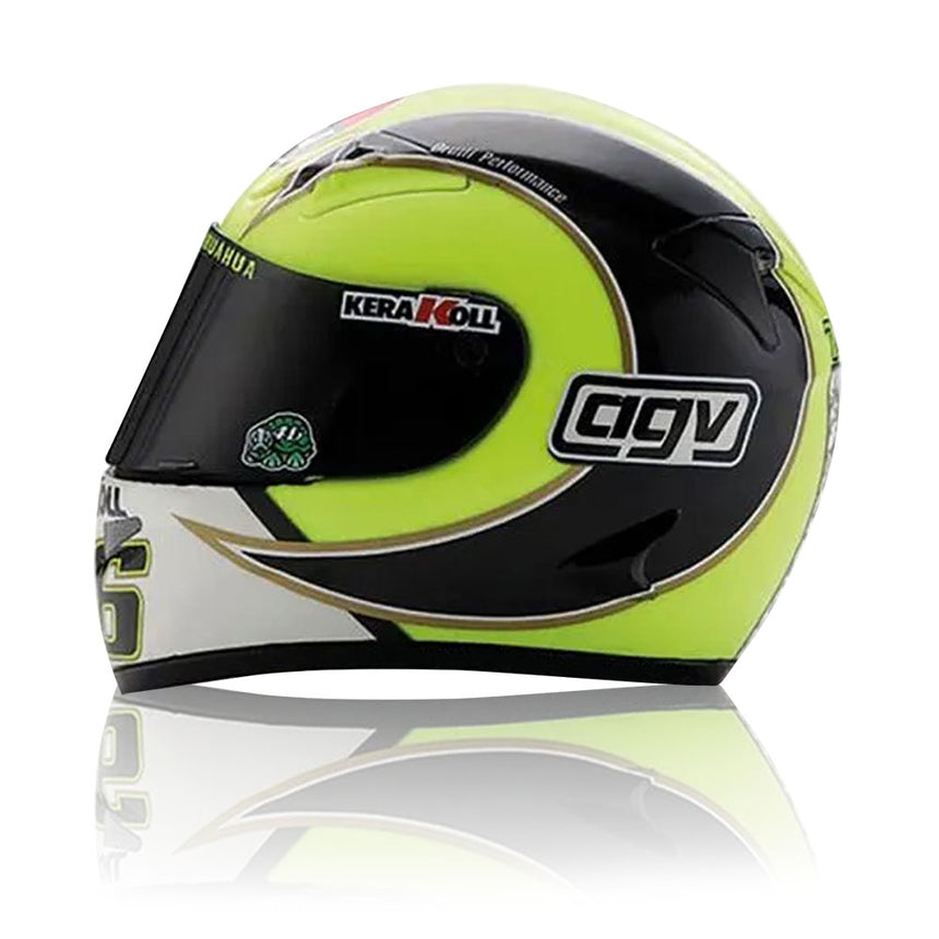 Valentino Rossi VR46 Replica 1:5 Scale Mini Helmet Season 2007