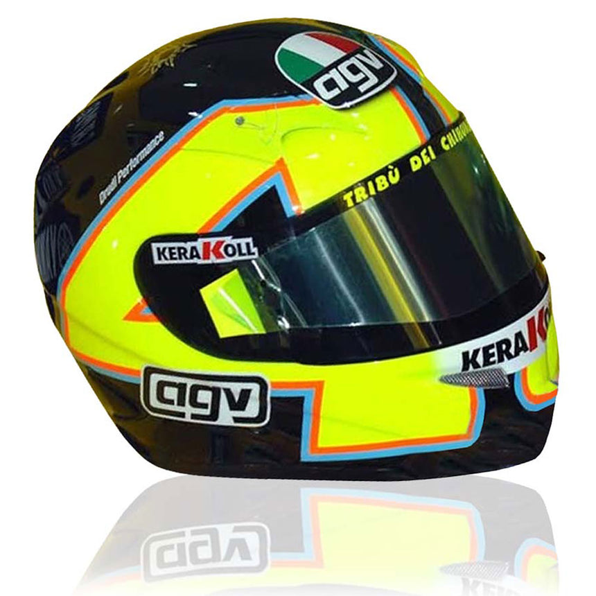 Valentino Rossi VR46 Replica 1:5 Scale Mini Helmet Winter Test 2006