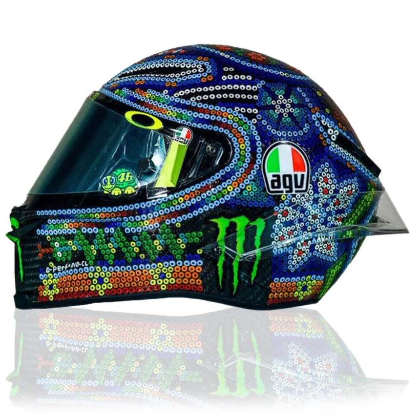 Valentino Rossi VR46 Replica 1:5 Scale Mini Helmet Test 2017/2018