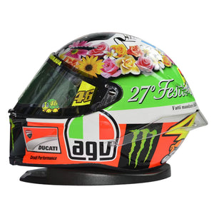 Valentino Rossi VR46 Replica 1:5 Scale Mini Helmet Mugello 2012