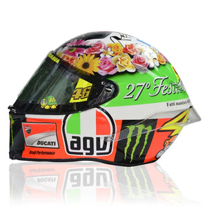 Valentino Rossi VR46 Replica 1:5 Scale Mini Helmet Mugello 2012