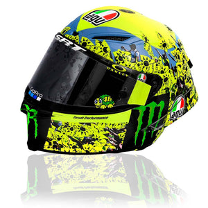 Valentino Rossi VR46 Replica 1:5 Scale Mini Helmet Misano Race 2 2021