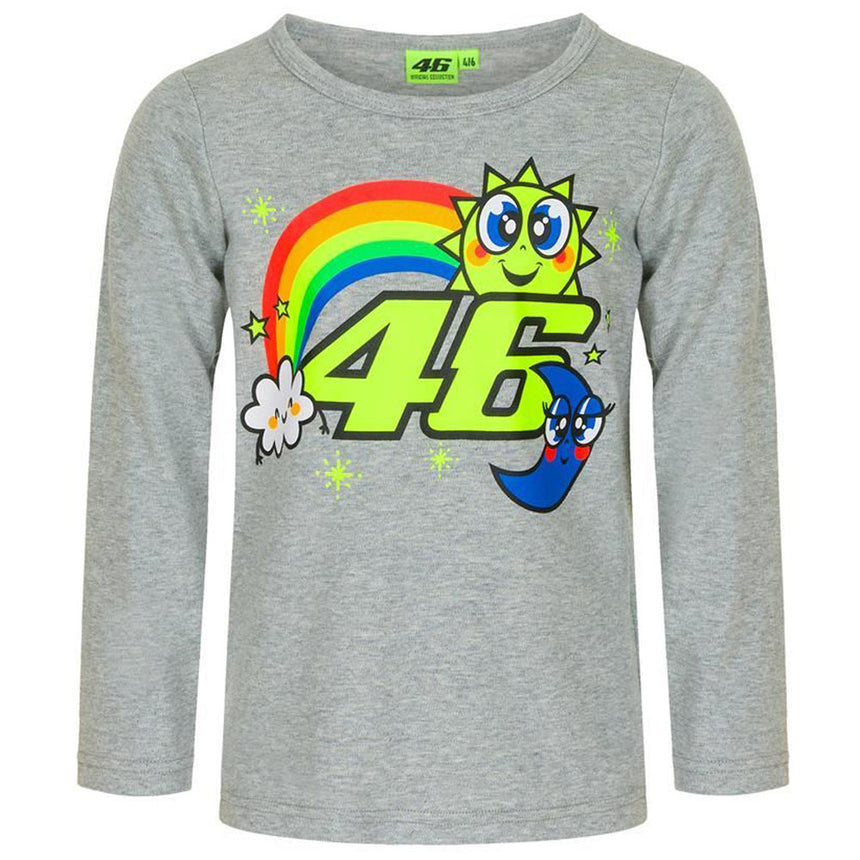 Valentino Rossi VR46 Moto GP Kids Grey 46 Print Long Sleeve & Bottom Pyjama Set