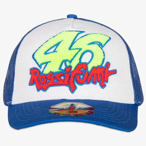 Valentino Rossi VR46 Heritage Blue Official Trucker Baseball Cap Racing Hat
