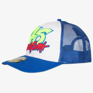 Valentino Rossi VR46 Heritage Blue Official Trucker Baseball Cap Racing Hat