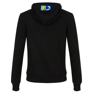 Valentino Rossi VR46 Moto GP Black 46 Sun & Moon Large Print Hoodie