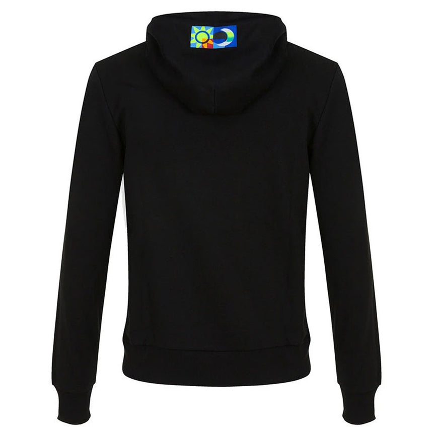 Valentino Rossi VR46 Moto GP Black 46 Sun & Moon Large Print Hoodie