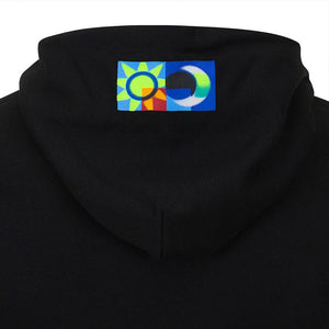 Valentino Rossi VR46 Moto GP Black 46 Sun & Moon Large Print Hoodie