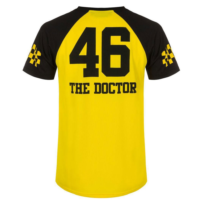 Valentino Rossi VR46 Moto GP Yellow Dottorone Print Tee Shirt
