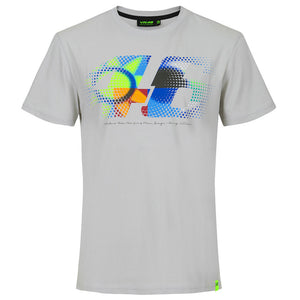 Valentino Rossi VR46 Moto GP Grey Sole Luna Front Print Tee Shirt