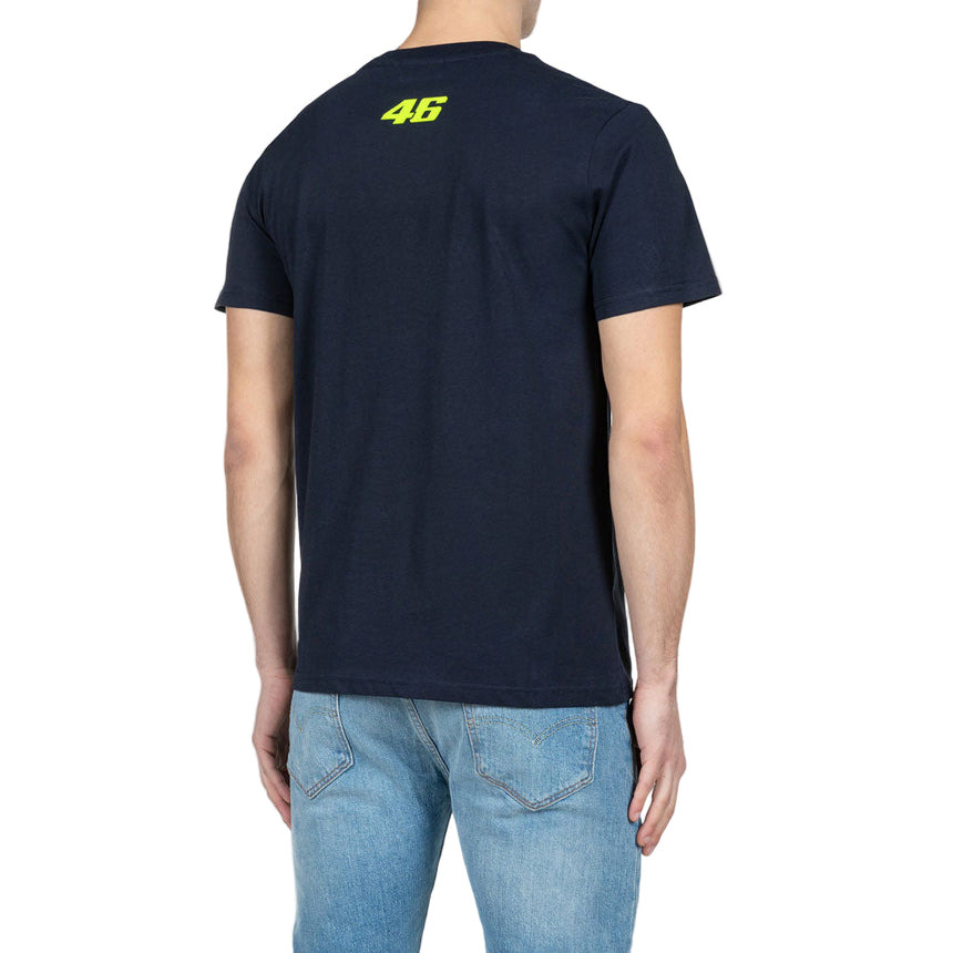 Valentino Rossi VR46 Moto GP Navy The Doc Front Print Tee Shirt