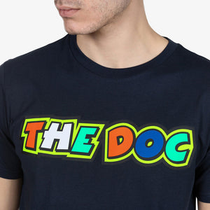 Valentino Rossi VR46 Moto GP Navy The Doc Front Print Tee Shirt