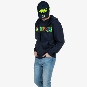 Valentino Rossi VR46 Moto GP Navy The Doc Front Print Tee Shirt