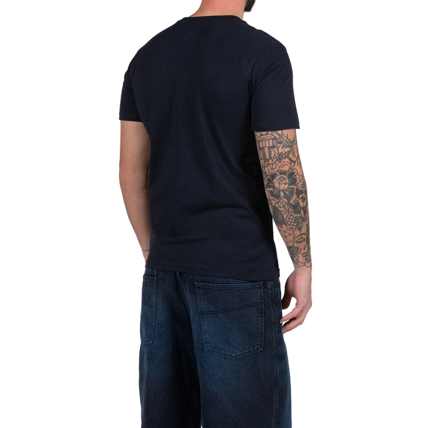 Valentino Rossi VR46 Moto GP Navy Heritage Front 46 The Doc Print Tee Shirt