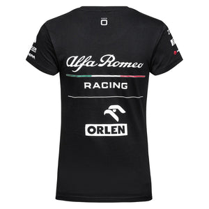 Alfa Romeo Racing Official License Ladies Black Essential Team Tee Shirt