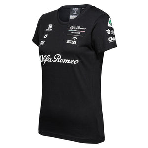 Alfa Romeo Racing Official License Ladies Black Essential Team Tee Shirt