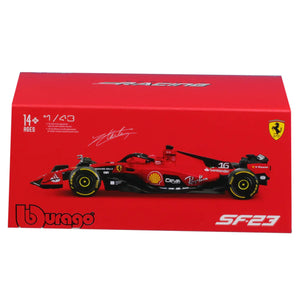 Bburago 1/43 Ferrari SF‑23 2023 #16 Charles LeClerc Display Case Model